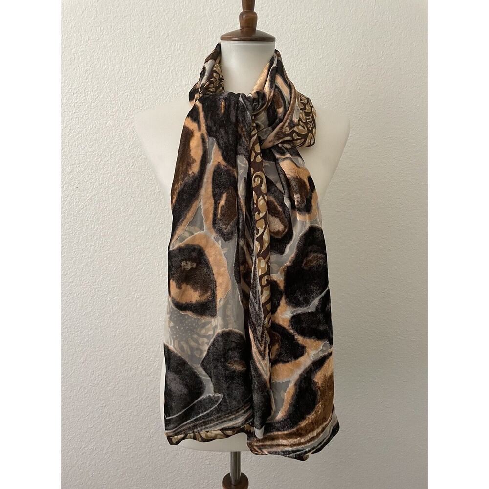 Cynthia‎ Rowley Scarf Women Sz OS Rectangular Reversible Multicolor Print
